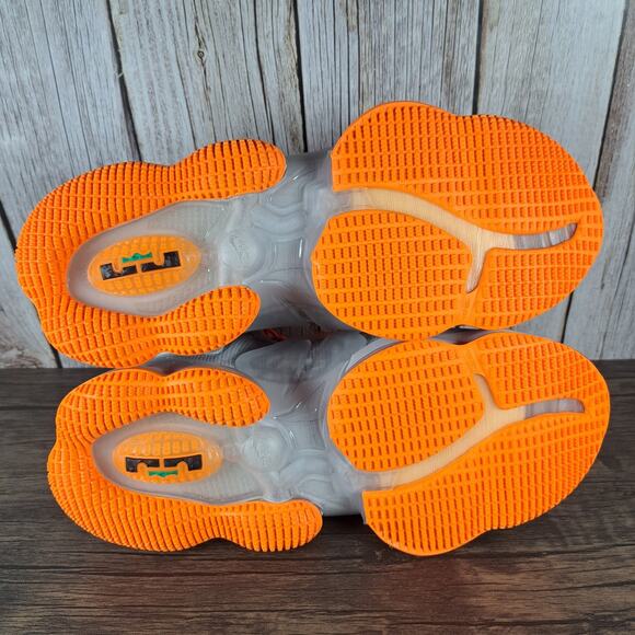 Nike Lebron XIX 19 Fast Food Grey Fog Roma Green Sneaker Men's Sz 8.5 Women's 10 - Picture 6 of 9